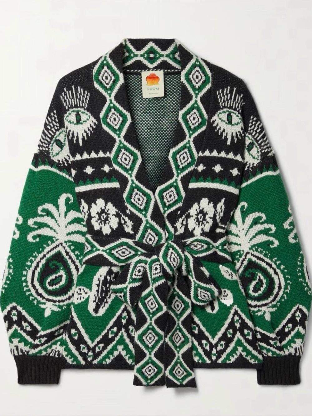 FARM Rio Mystic Scarf Belted Cardigan